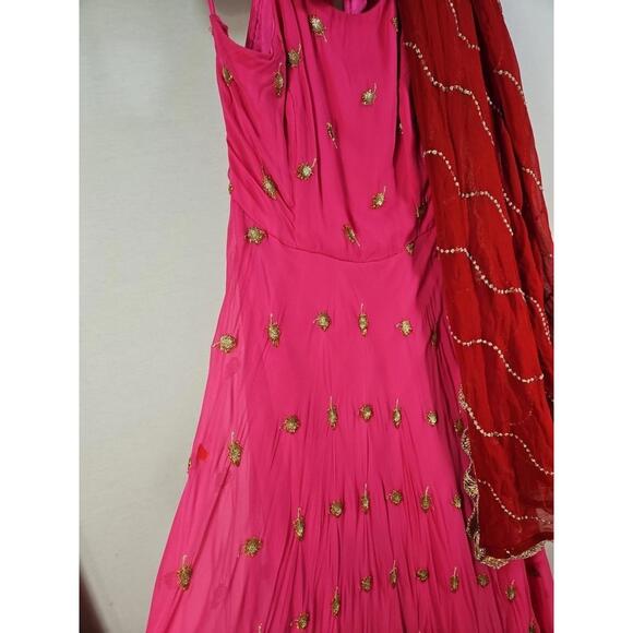 NWD, SANI Nila Anarkali with Dupatta Pink Size L #LD0121 - Picture 11 of 12